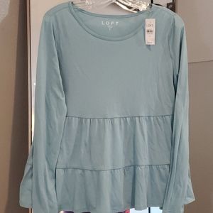 Long sleeve peplum top